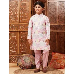 StyloBug Boys Multi Abstract print Kurta Set-picture-46