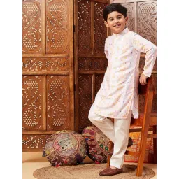 StyloBug Boys Multi All over print Kurta Set-picture-13
