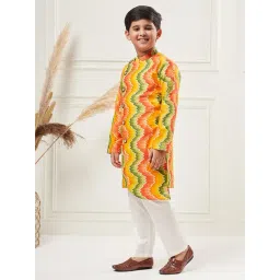 StyloBug Boys Multi Cotton Printed Kurta Set-picture-15