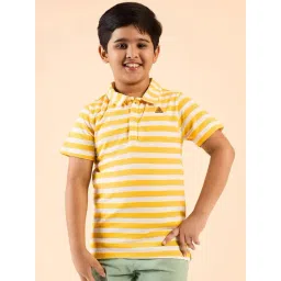 StyloBug Boys Yellow Cotton Blend Printed T-shirt-picture-10