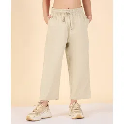StyloBug Cotton Woven Solid Pant - Cream-picture-29
