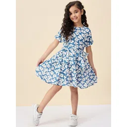 StyloBug Floral Print Fit & Flare Dress-picture-46