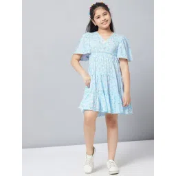 StyloBug Girls Blue Printed Dress-picture-41