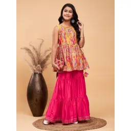 StyloBug Girls Multi Cotton Printed Kurta Set-picture-21