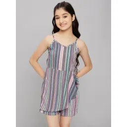 StyloBug Girls Multi Striped Jumpsuit-picture-30