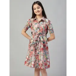 StyloBug Girls Multicolor Regular Fit Dress-picture-16