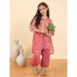 Stylobug Girls Rust Printed Regular Fit Suit Set-picture-44