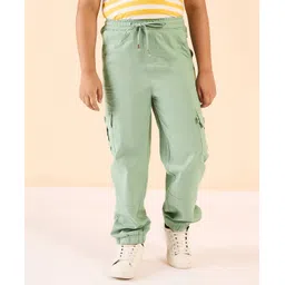 stylobug Stylo Bug Cotton Solid Cargo Pants - Green-picture-18