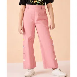 stylobug Stylo Bug Cotton Solid Cargo Pants - Pink-picture-10