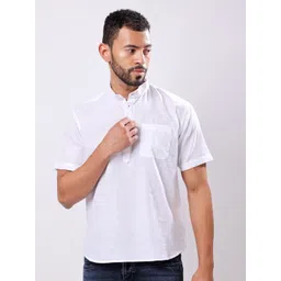 Stylox Men Solid Band Collar Casual Shirt-picture-31