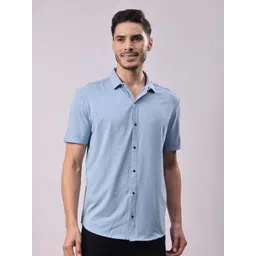 Stylox Men Solid Spread Collar Cotton Casual Shirt-picture-27