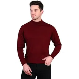 stylox Mens Full Sleeve Neck Solid Sweater – Soft Knit Pull Up Lock Comfort Fit Stylish Casual Wine-picture-15
