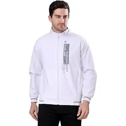 stylox Windcheater Jackets for Men Solid Windcheater Jacket Full Sleeve Stand collar White Winter wear Polyester fabric ideal for comfort and style-picture-14