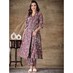 Stylum Floral Printed Empire Kurta with Trouser-picture-40