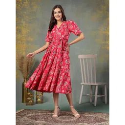 Stylum Tropical Print Fit & Flare Maxi Dress-picture-11