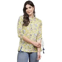 stylum Women's Floral Printed Cotton Shirt Style Top-picture-23