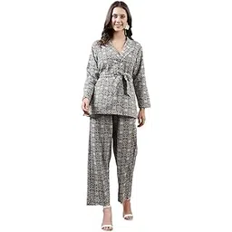 stylum Women's Grey Printed Cotton Kantha Fabric Blazer Style Co-Ord Set (CSGREYPAI_Grey)-picture-15