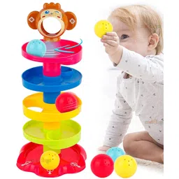 stysol Roll Ball Giraffe Shaped Set | Rolling & Swirling Ramp Drop Toy for Kids-picture-46