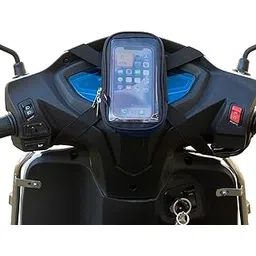 Styxer -Polyester Handlebar Universal Mobile Holder Mount Pouch Bag Waterproof for Activa Jupiter EV Ola-S1 Pleasure Ntroq_All Scooter Scooty Bike Fit 7 inches Phone (Black)-picture-10
