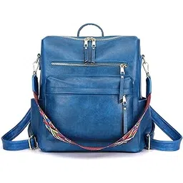 subharti Women’s Leather Backpack Purse | Stylish Shoulder Bag with Multi Pockets | Casual Travel, Office & College Backpack Handbag-picture-5