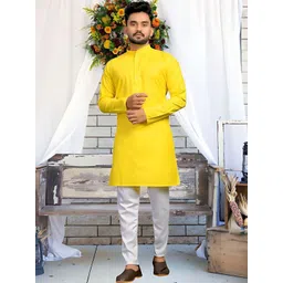 Subhasaree Men Flared Sleeves Thread Work Kurta-picture-41