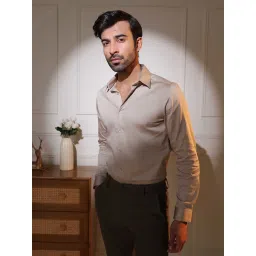 SUBTRACT Beige Slim Fit Shirt image 1