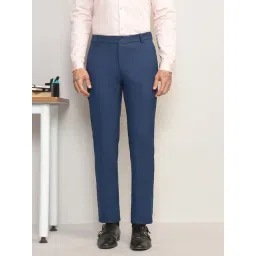 SUBTRACT Blue Slim Fit Trousers-picture-41