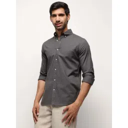 Subtract Grey Cotton Slim Fit Shirt-picture-27