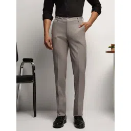 Subtract Grey Slim Fit Striped Trousers-picture-37