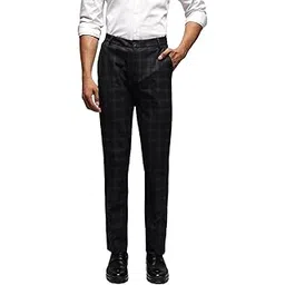 subtract Men 4 Way Stretch Wrinkle Free Slim Fit Formal Trouser with 2 inch Flexible Waistband | Men's Trousers for Office or Party-picture-38