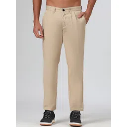 SUBTRACT Men Comfort Pleated Organic Cotton Chinos Trousers-picture-23