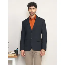 SUBTRACT Navy Blue Slim Fit Blazer-picture-44