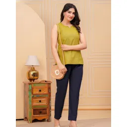 Sucoon Women Round Neck Sleeveless Straight Kurta-picture-41