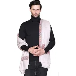 sudako Self Designer Shawl | Kashmiri Gents Lohi For Men | Shawl | stole | Casual | Shawl For Men | Pashmina Shawl Winter | Winter Shawl | Mens Acrylic Shawl image 1
