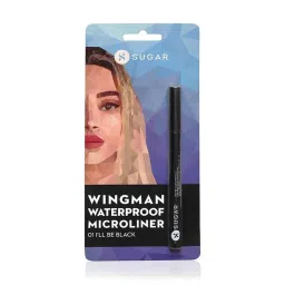 Sugar Cosmetics Wingman Waterproof Microliner 01 I'll Be Black - 1.6 gm image 3