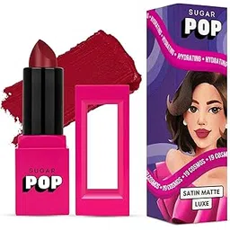 SUGAR POP Lipstick Dark Crimson Shade with Strong red Slight Purple Undertones, Making it a Dramatic and Bold Color (Matte)-picture-11
