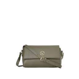 Sugarush Kelly Olive PU Solid Sling Handbag-picture-13