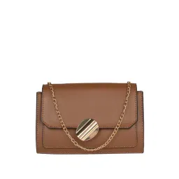 Sugarush Lacey Brown Solid Medium Sling Handbag-picture-26