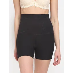 Sugathari Women Black Solid High Waist Tummy and Thigh Shapewear-picture-10