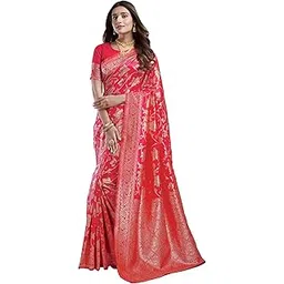 sugathari Women's Pure Kanjivaram Silk Saree Banarasi Silk Saree With Blouse Piece (SAM PARI S-7)-picture-40