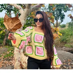 Sugercandy Women Embroidered Woollen Pullover-picture-19