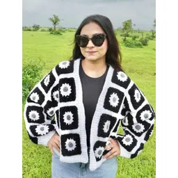 Sugercandy Women Ribbed Woollen Crop Cardigan-picture-29