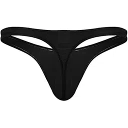 sugov Men's Polyester Spandex of Stretch Low Rise Micro G-String Underwear Thong(Black) XXL-picture-15