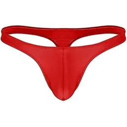 sugov Men's Polyester Spandex of Stretch Low Rise Micro G-String Underwear Thong(Red) M-picture-50