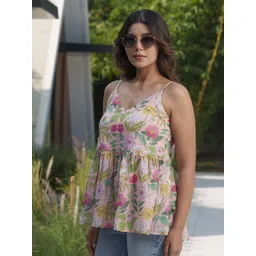 Suha Women Floral Printed Crepe Fit & Flare Dress-picture-21