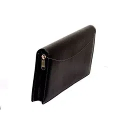 Sukeshcraft Cheque Book Holder for 100 Cheque Leaf/Passbook/ 2 Card PocketsBlack-picture-12