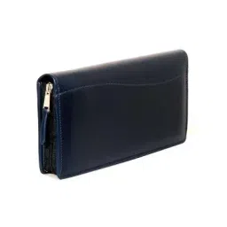 Sukeshcraft Cheque Book Holder for 50 Cheque Leaf/10 Cards/Currency/Passbook Navy Blue-picture-11