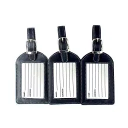 Sukeshcraft Luggage Tags Suitcase Tag Travel Bag Labels 3 Pcs. Black-picture-35