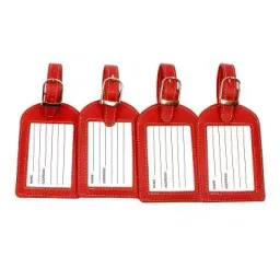 Sukeshcraft Luggage Tags Suitcase Tag Travel Bag Labels 4 Pcs. Maroon-picture-45
