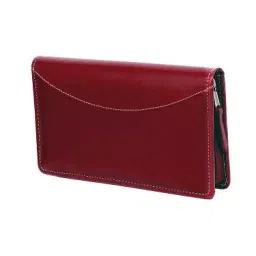 Sukeshcraft RFID Safe Passport Cheque Book Currency Credit Card Zipper Safe Cherry-picture-24